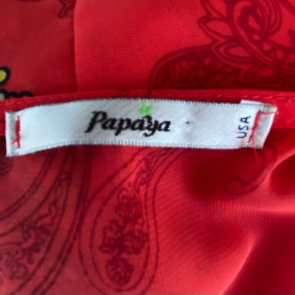 Papaya Semi Sheer Paisley Tunic Top - Image 15