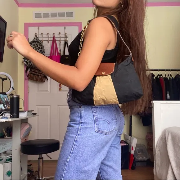 vintage y2k black shoulder bag - Image 2