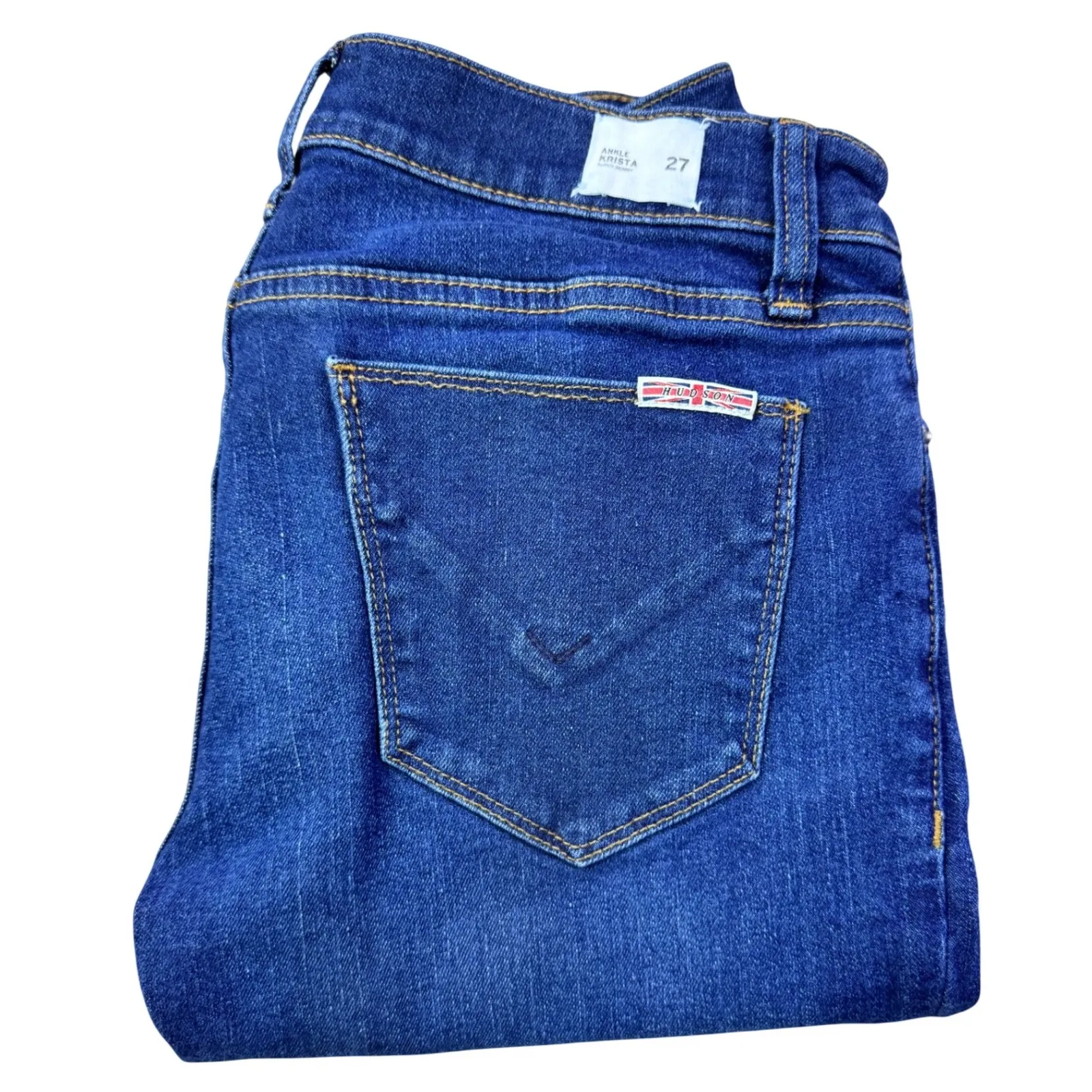 Hudson Krista Super Skinny Jeans Women's Size 27 Dark Wash Denim Blue - Image 11