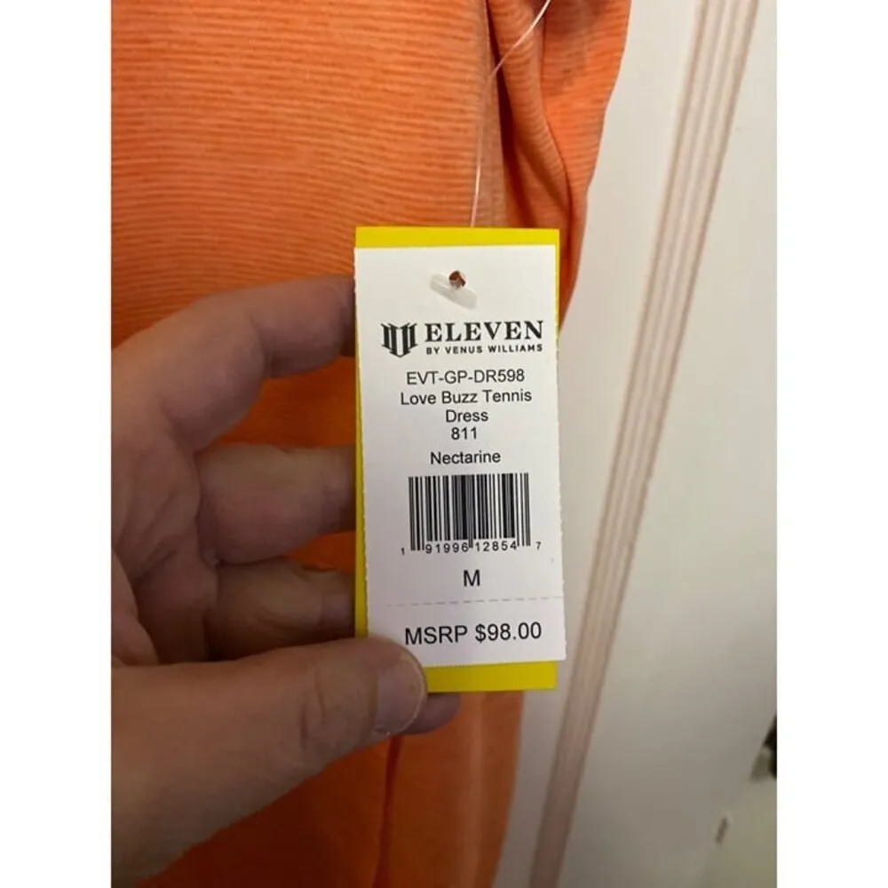 Eleven By Venus Williams Love Buzz Tennis Dress Nectarine M $98 MSRP Orange Size M - Image 3