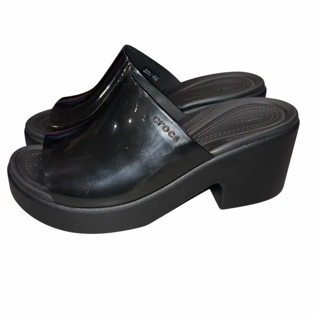 NEW Crocs Black Brooklyn Chunky Platform Slide Sandal Shoes size 9 - Image 3