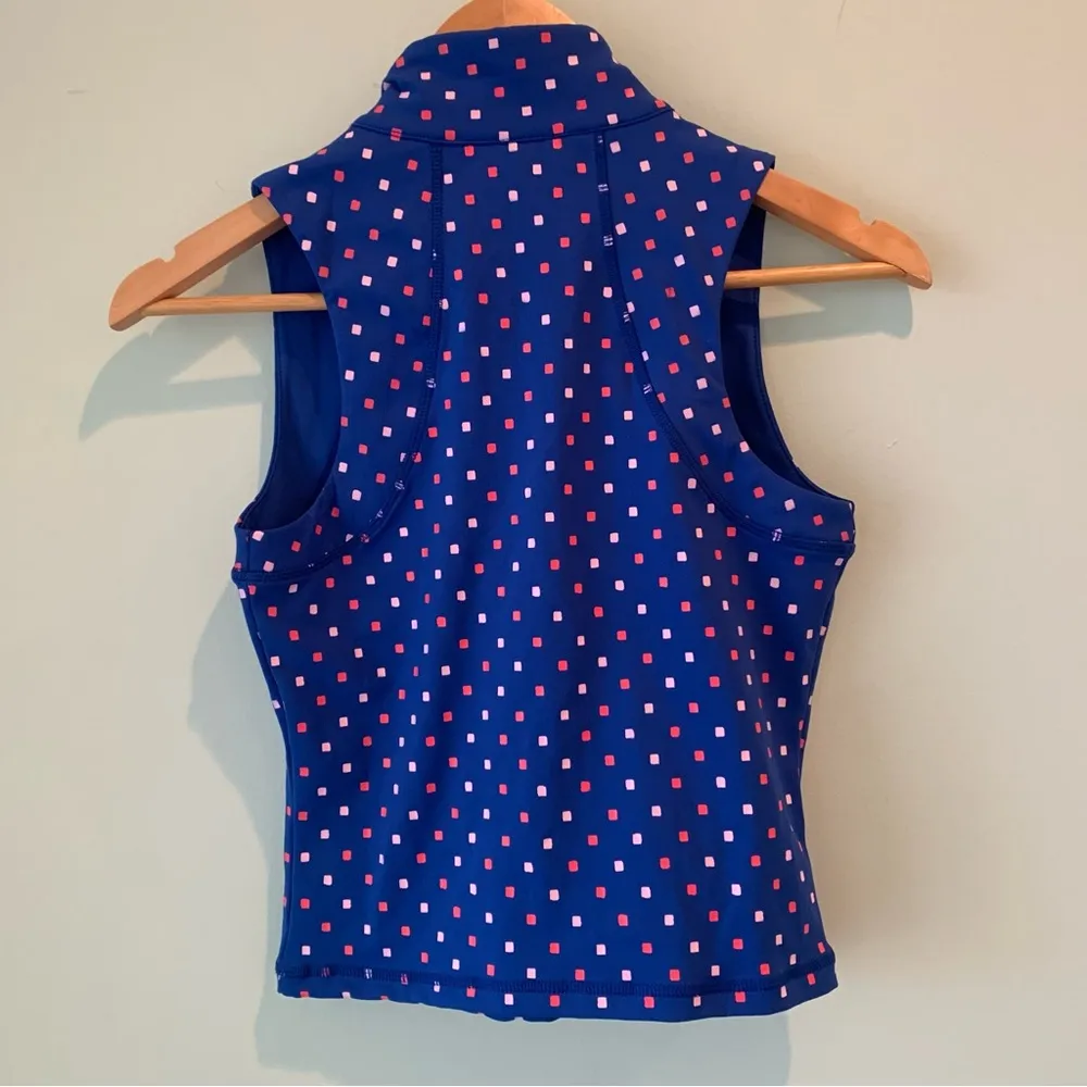 NWT Lilly Pulitzer Callie Half Zip Borealis Blue Luxletic Studio Stretch Top XS - Image 5