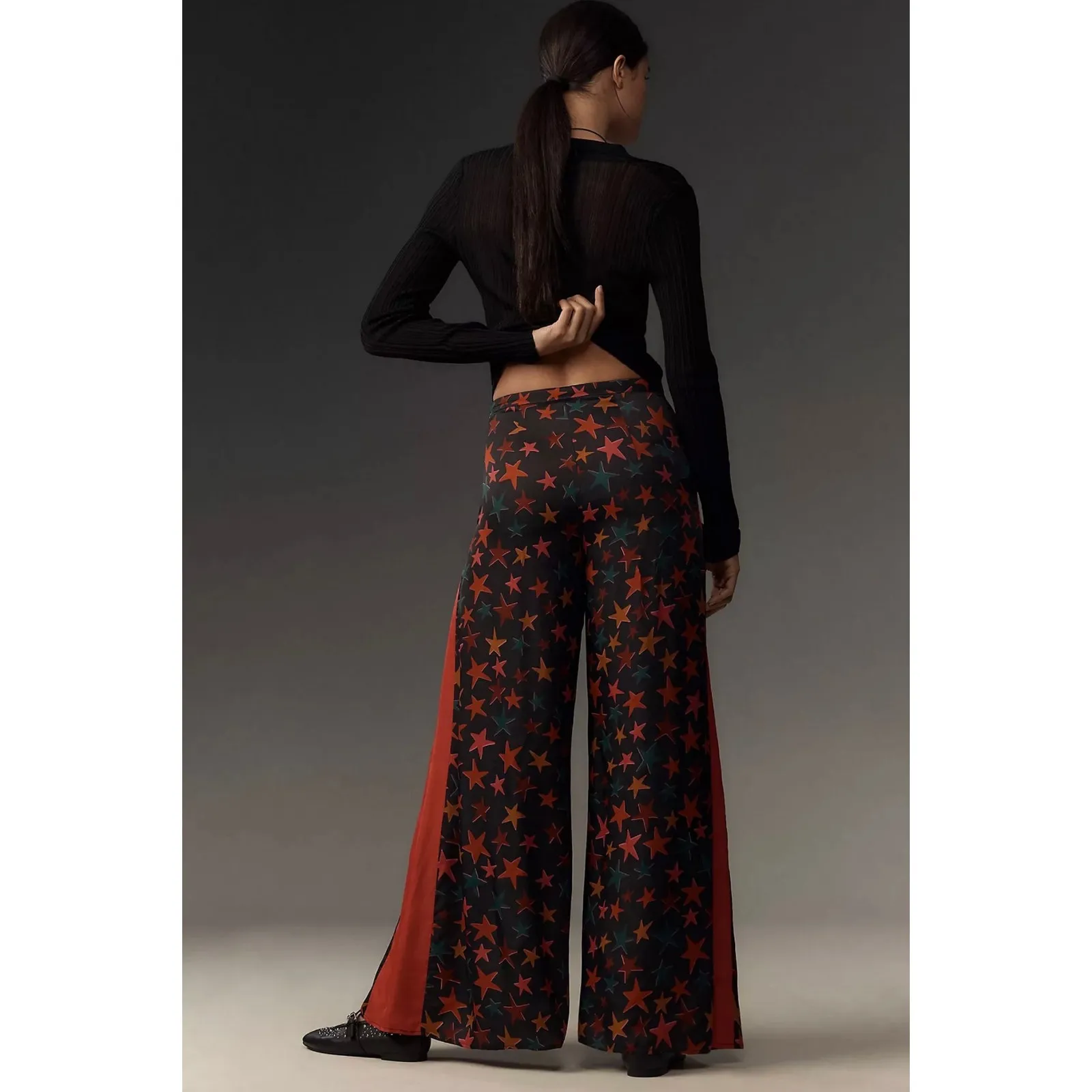FARM Rio Star Print Wide Leg Pants - Image 3