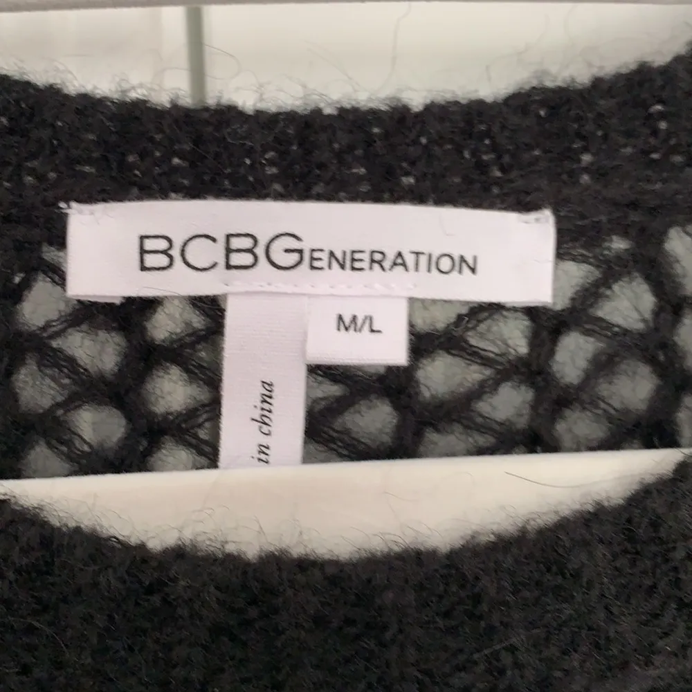 BCBGeneration black knit/woven sweater - Image 3