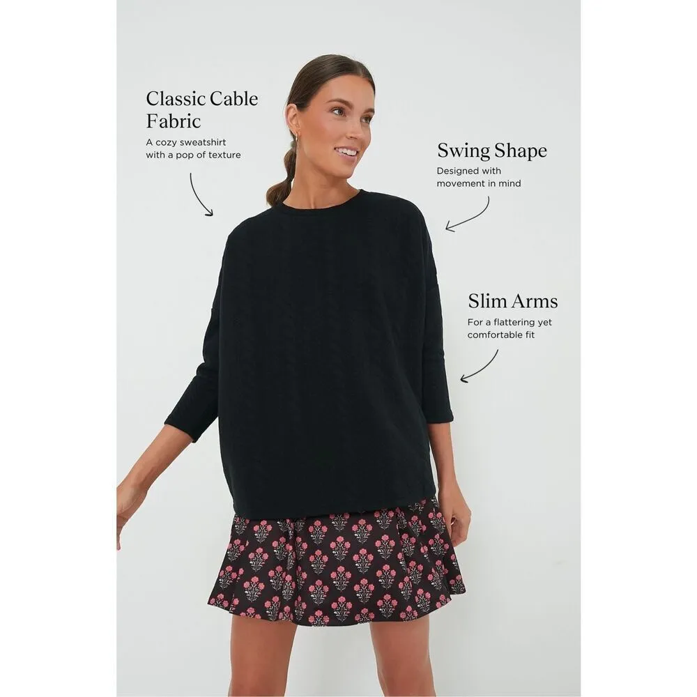 ✨Tnuck Sport Black Quilted Crewneck Sz XL/XXL Pullover✨ - Image 8