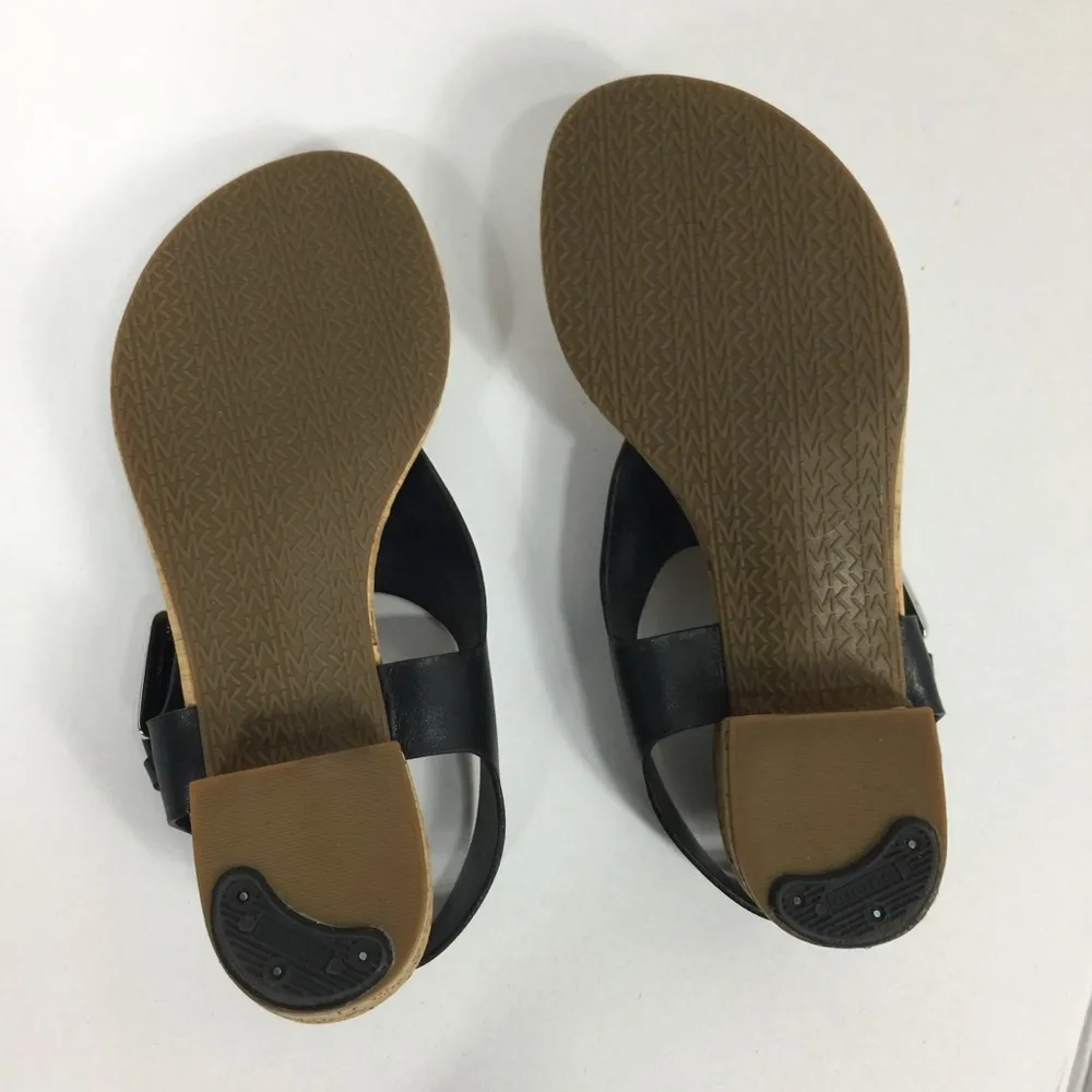 Michael Michael Kore London Thong Black Sandals Size 5.5 - Image 8