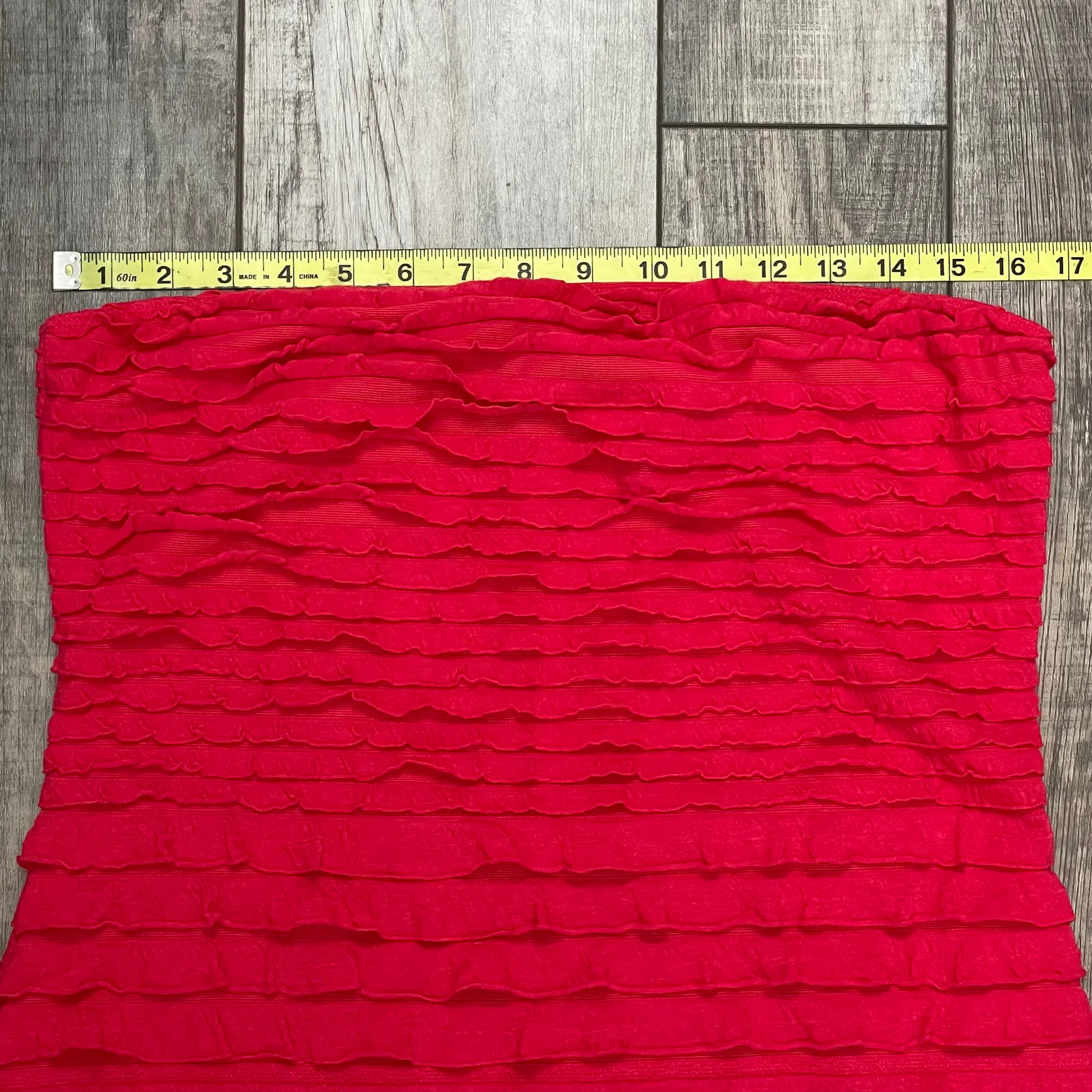 NWT  Hot Pink Strapless Ruffled Mini Dress Size Large - Image 8