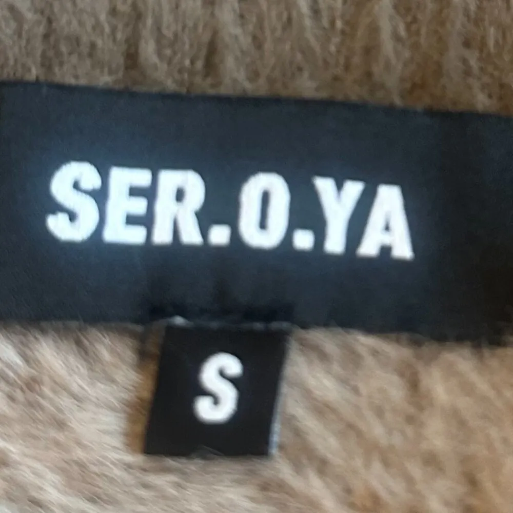 Ser.O.Ya. Tetra Fuzzy Skirt Soft Cozy Sweater Camo Print Mini Stretch Size Small Brown - Image 10