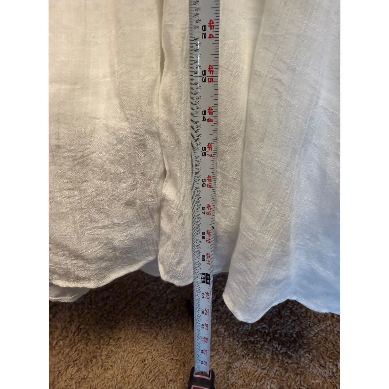 Audrey Parks‎ Francesca's White Ruffle Sleeveless Maxi Dress Angel Wedding Large - Image 7