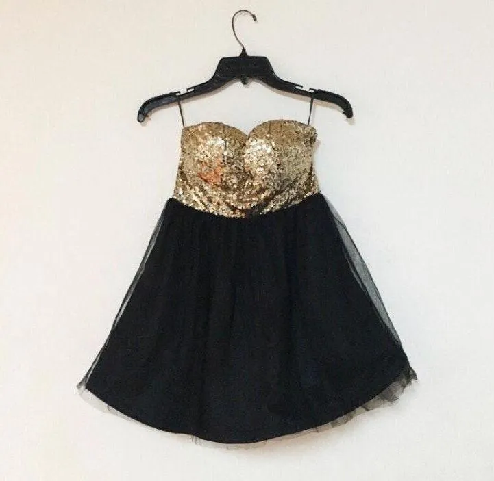 Strapless Sequin Gauze Organza Dress Multiple - Image 3