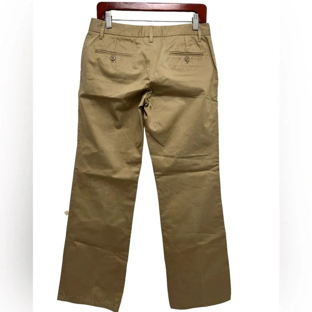 Dolce & Gabbana Flat Front Straight Leg Pants Trousers Tan Casual Size 42 - Image 3