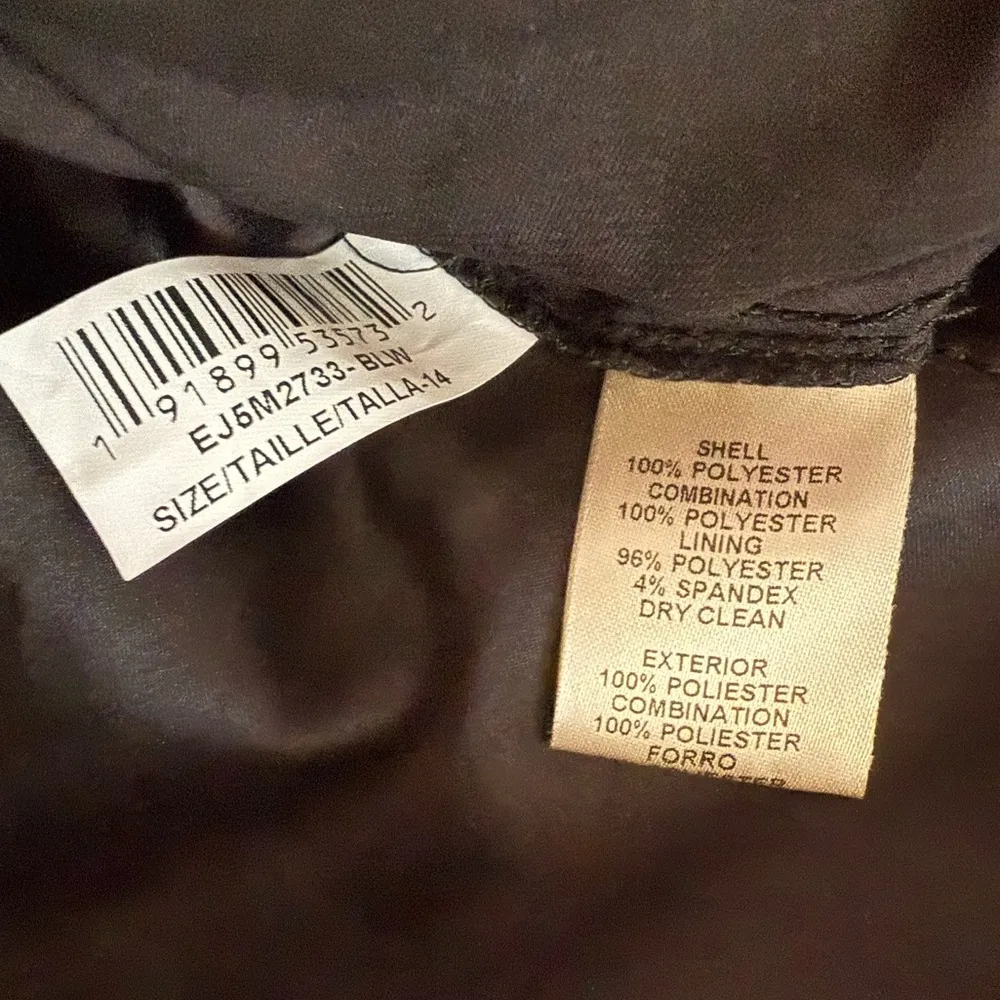 Eliza J Women's 3D-Floral Tie-Waist Halterneck Gown Black White Sz 14 - Image 9