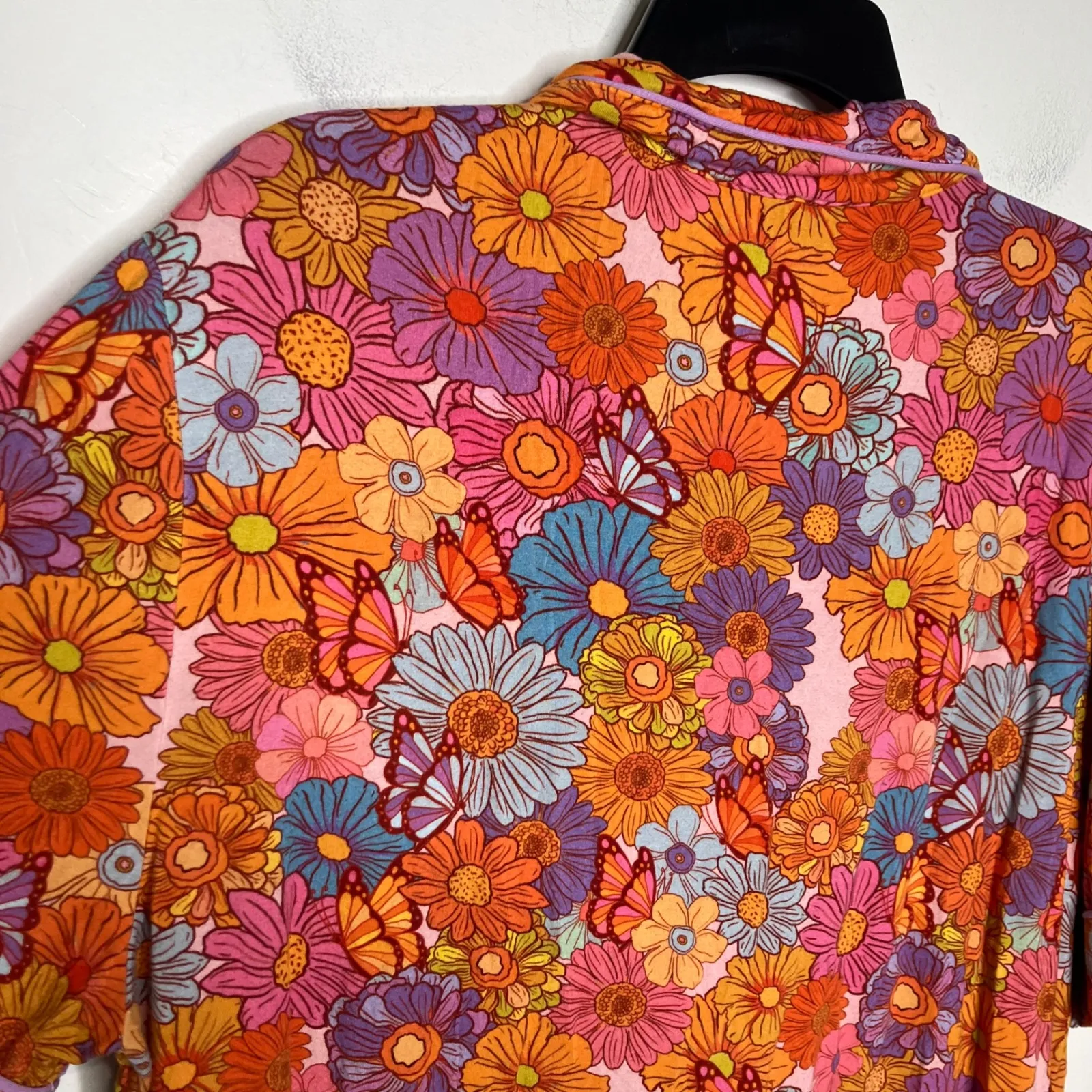 Posh Peanut meadow mom bamboo pajama top button down womens size 3XL retro style Pink - Image 6