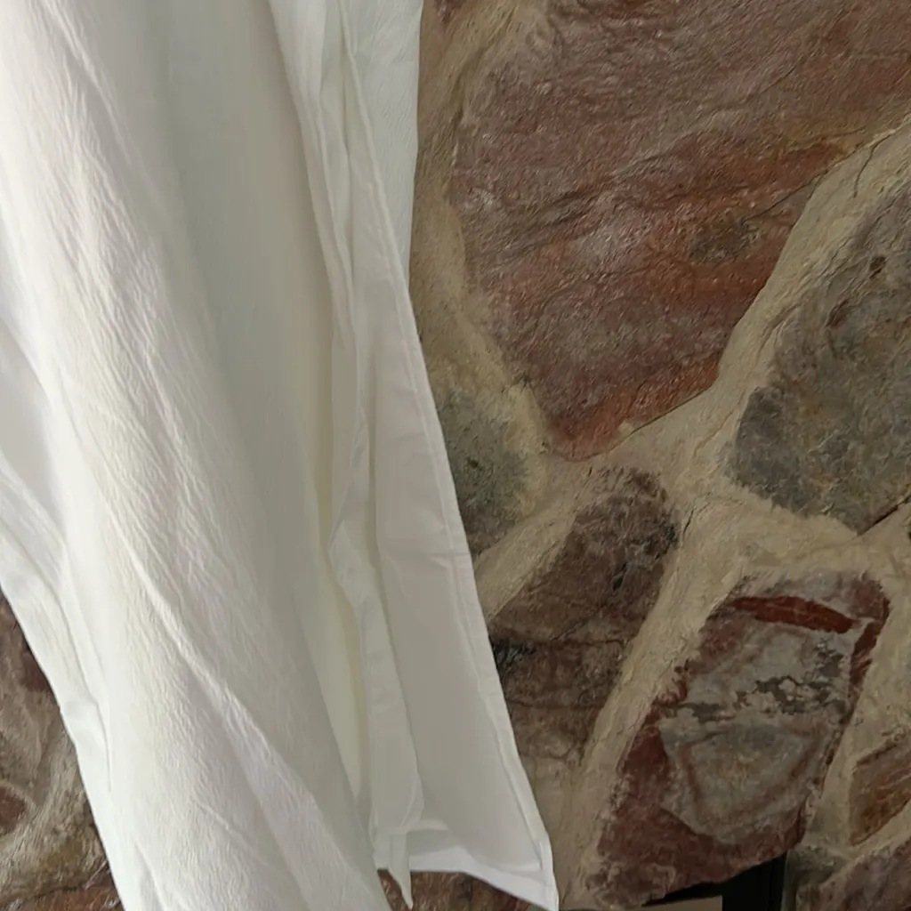 Commense Crisscross Cutout Halter Split Knit Long Dress size M White Size M - Image 4