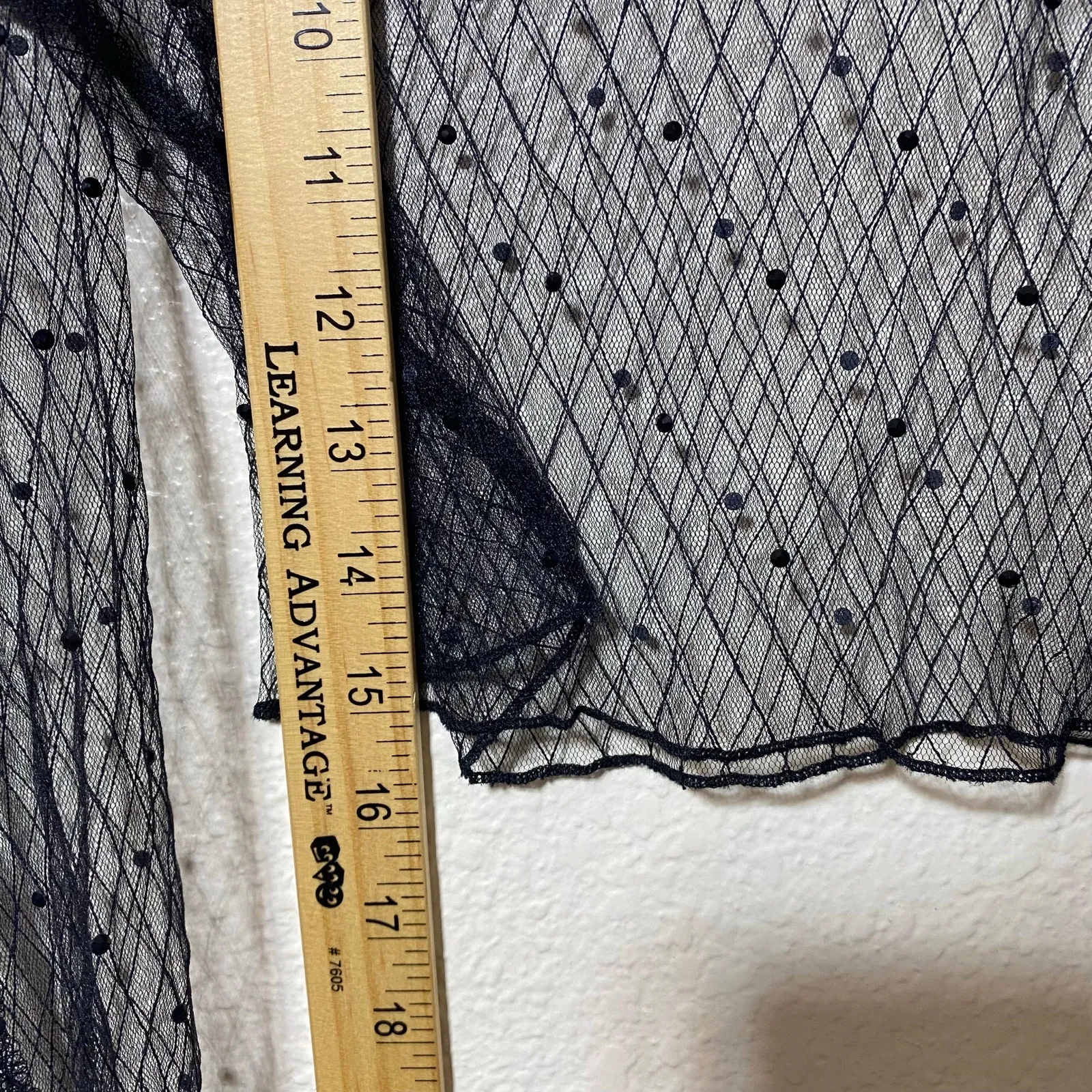 Privy Mesh Rhinestone Mong Sleeve Top Size Medium Fairy Grunge Edgy Punk - Image 5