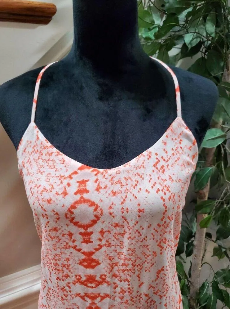 Collective Concepts Womens Orange Racer Back Sleeveless Knee Length Dress Size M - Image 5