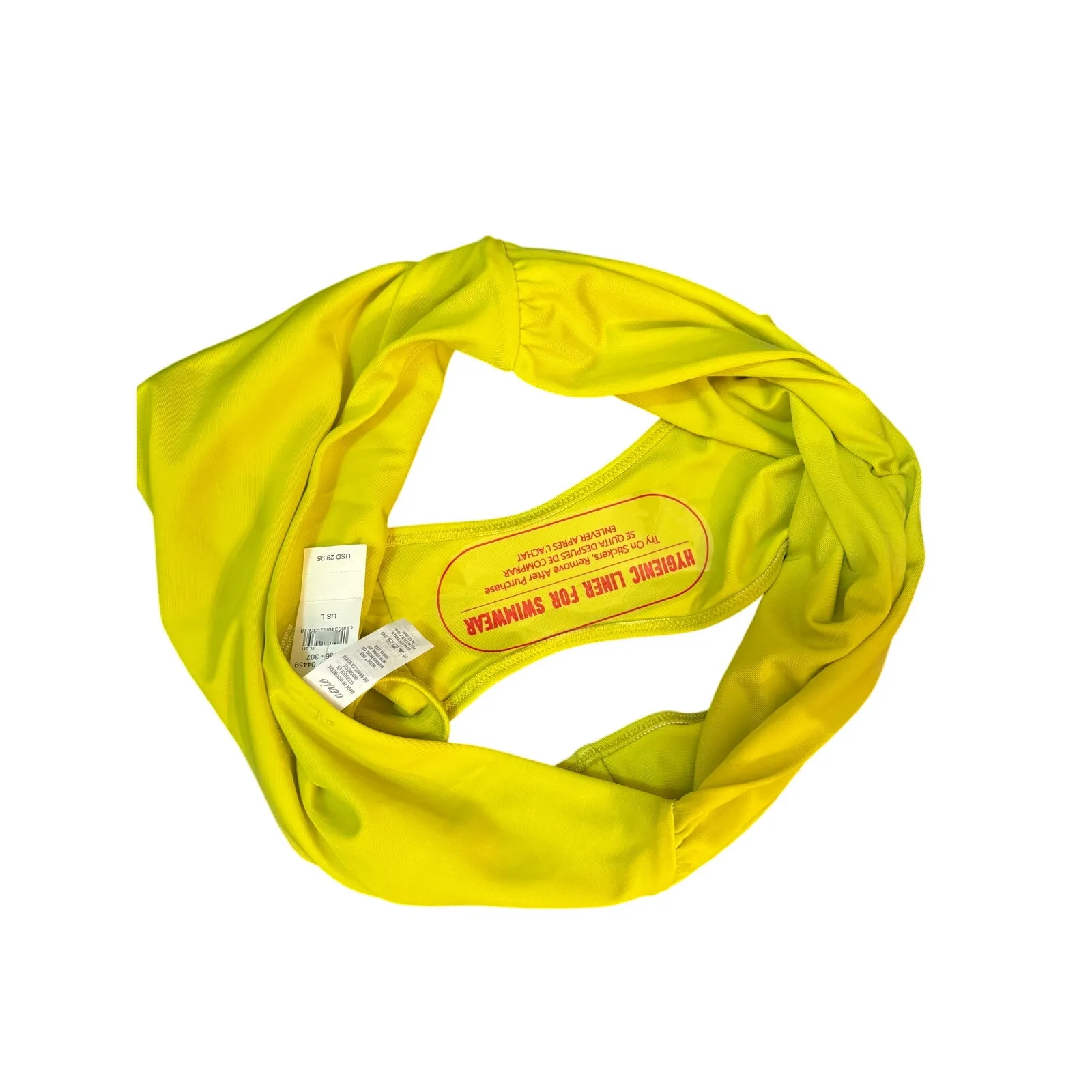 Aerie Bikini Bottom Yellow Size L NWT High Cut Cheeky Swim Twist Front Trendy - Image 6