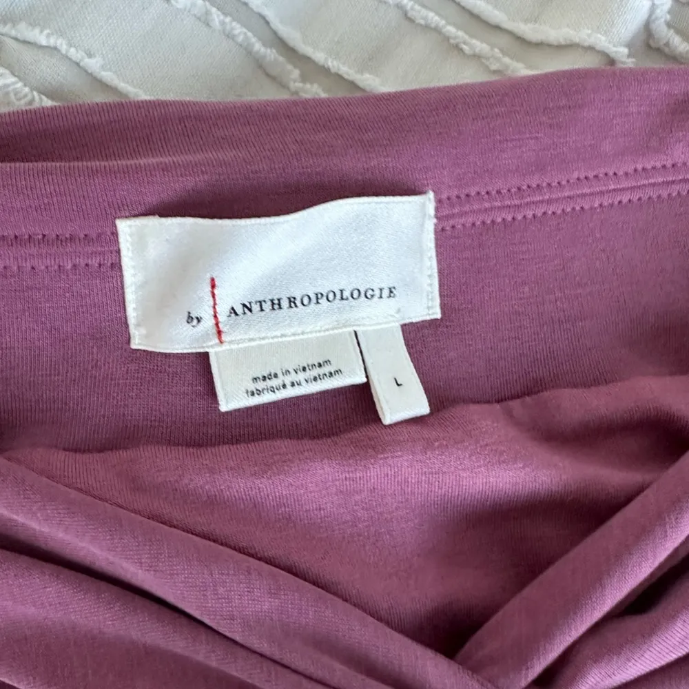 Ruched Front Midi Skirt, Pink Cranberry Size Large - Image 3