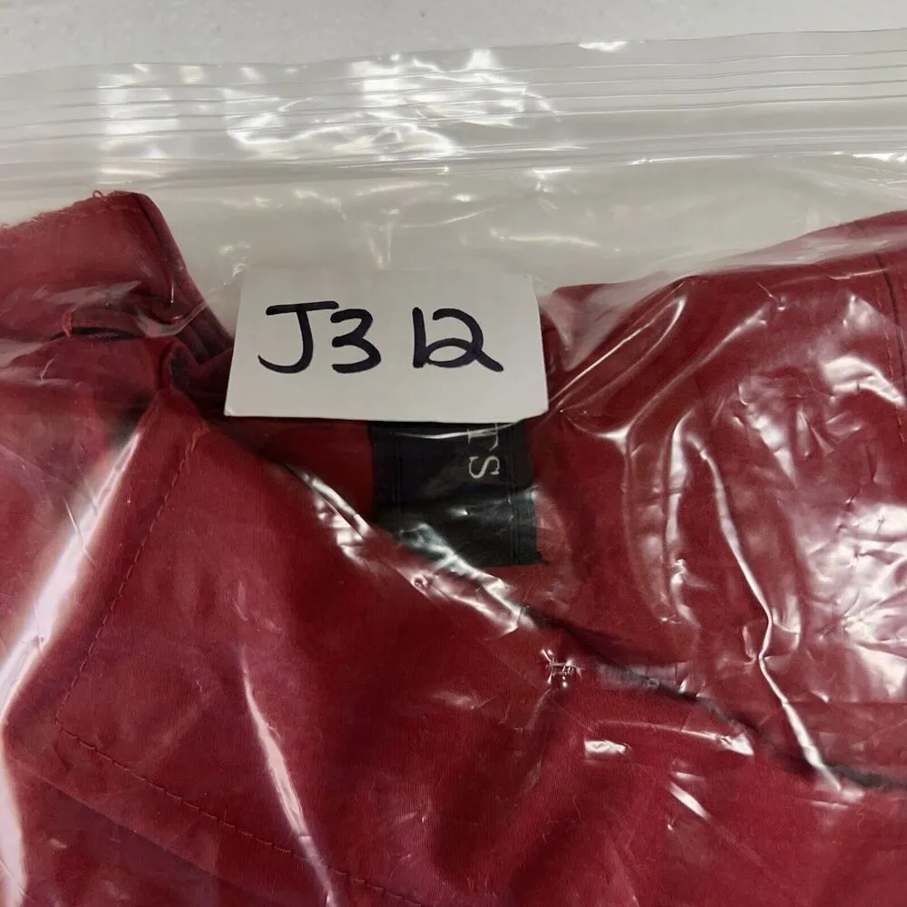 Talbots 14P Petites Dress Jacket Long Sleeve Snap Front Collared Red Women's - Image 12