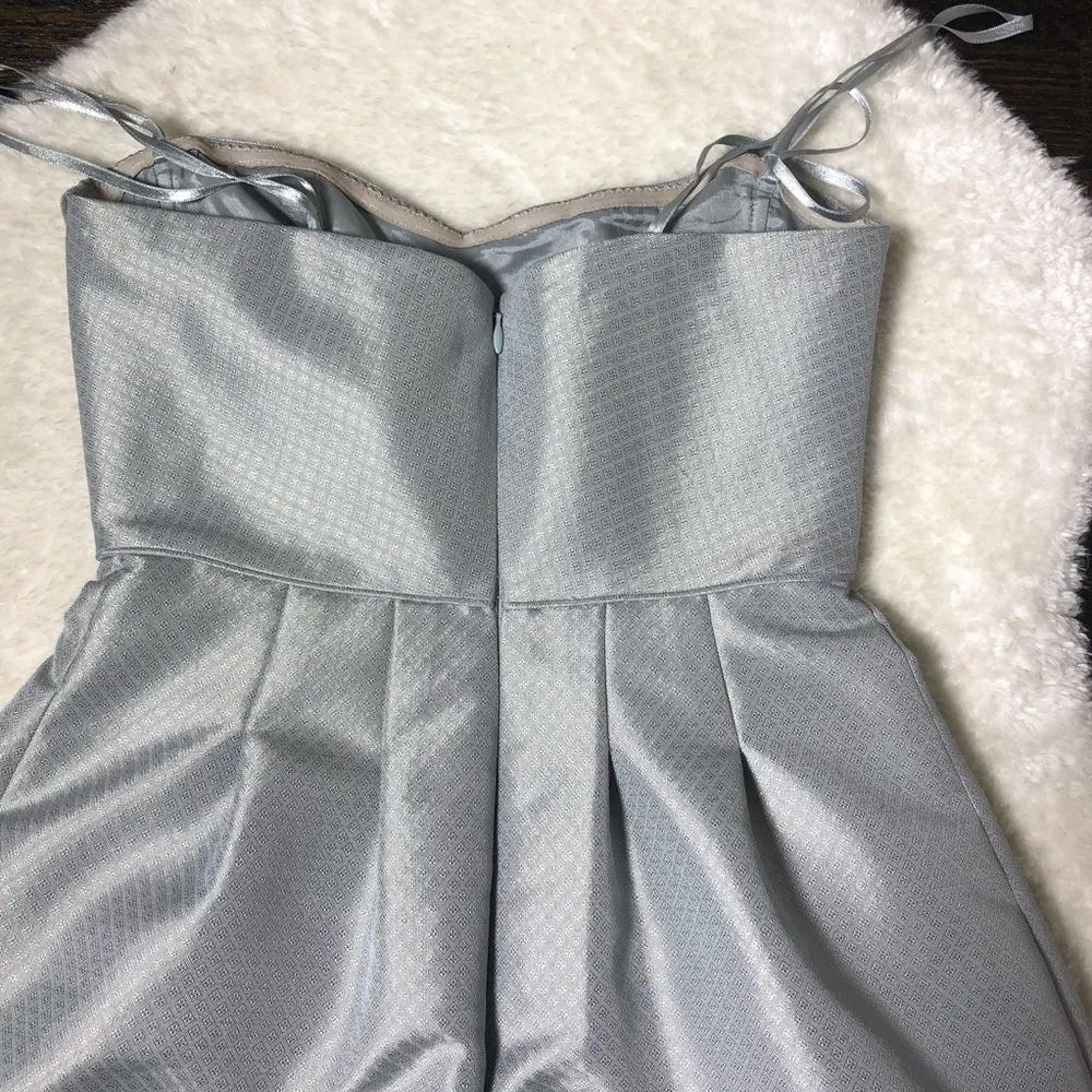 BCBG Max Azria Silver Gray Strapless Dress - Image 10