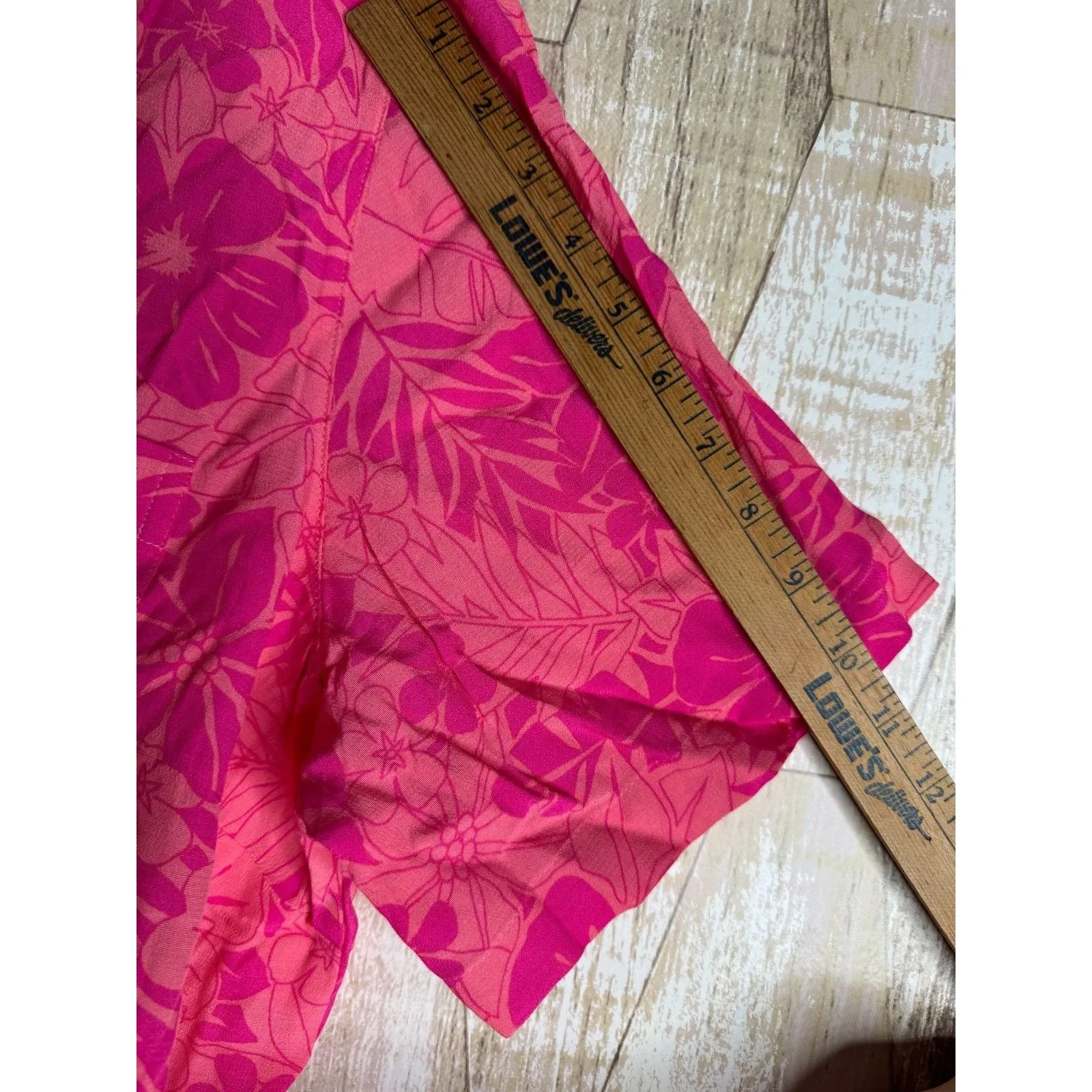 Marsh Landing II Shirt 1X Hawaiian Short Sleeve Rayon Coral Pink - Image 6