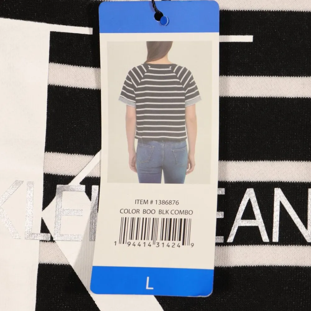 NWT Calvin Klein Size Large Black Striped Shirt - Image 3