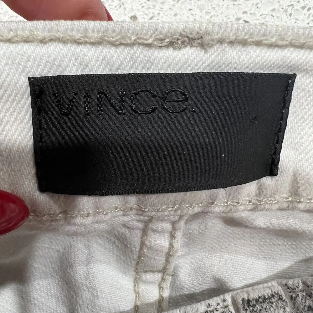 Vince Size 26 Jeans Relaxed Rolled Dark Grey Foil Denim DV146A-2156 Mid Rise - Image 7