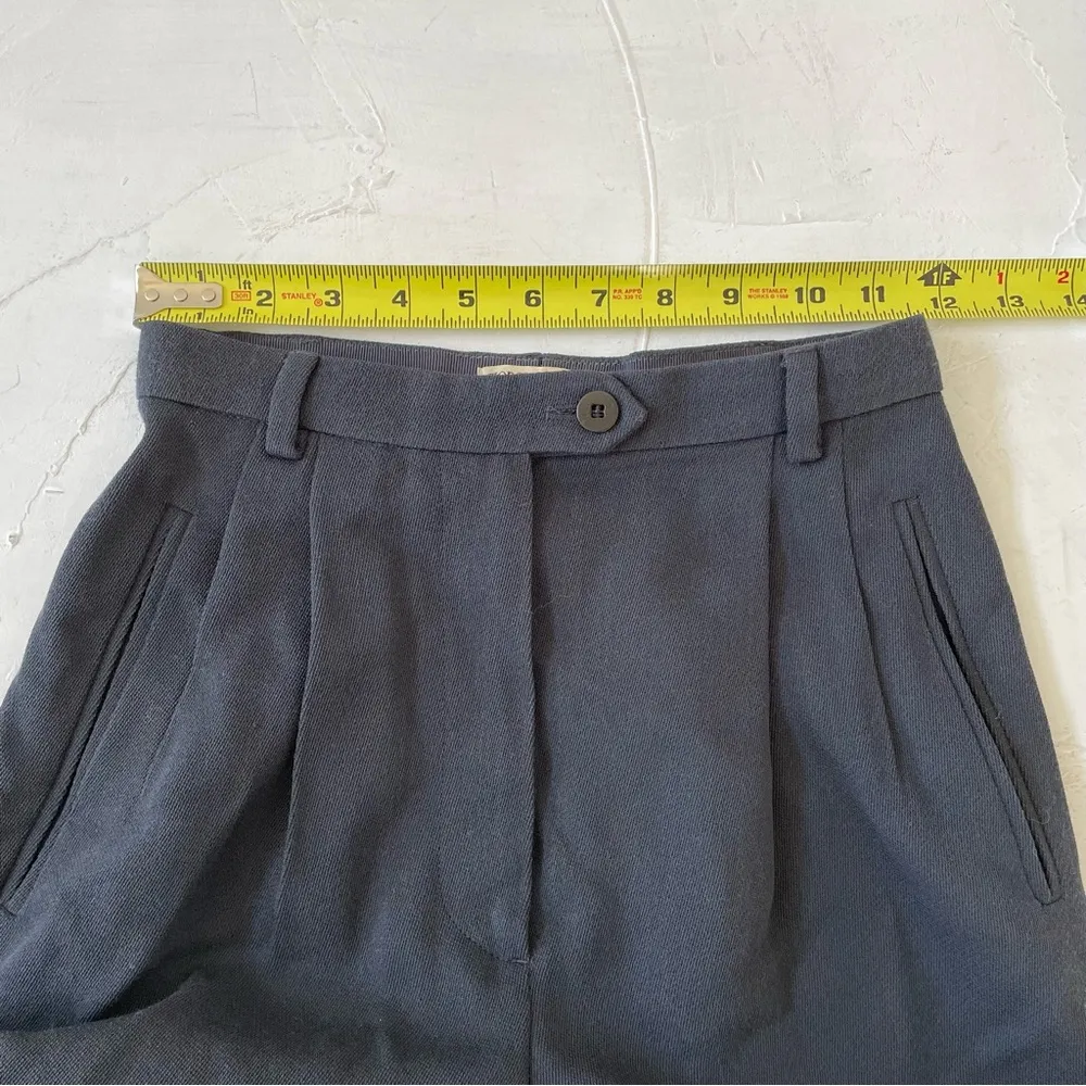 Giorgio Armani Vintage 80s 90s Dark Grey 100% Wool Balloon Trousers Pants Size 2 - Image 5