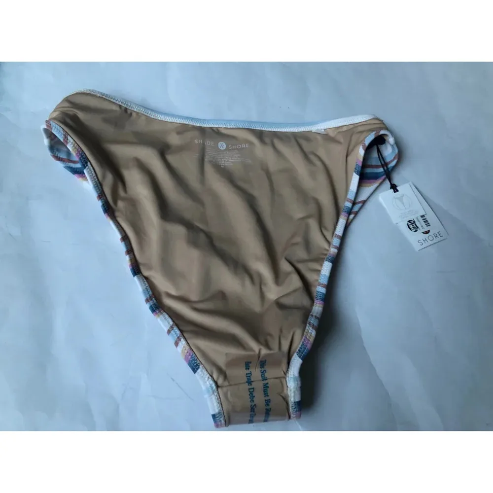Shade & Shore Women’s High Waist High Leg Cheeky Bikini Bottom size M NWT! - Image 3