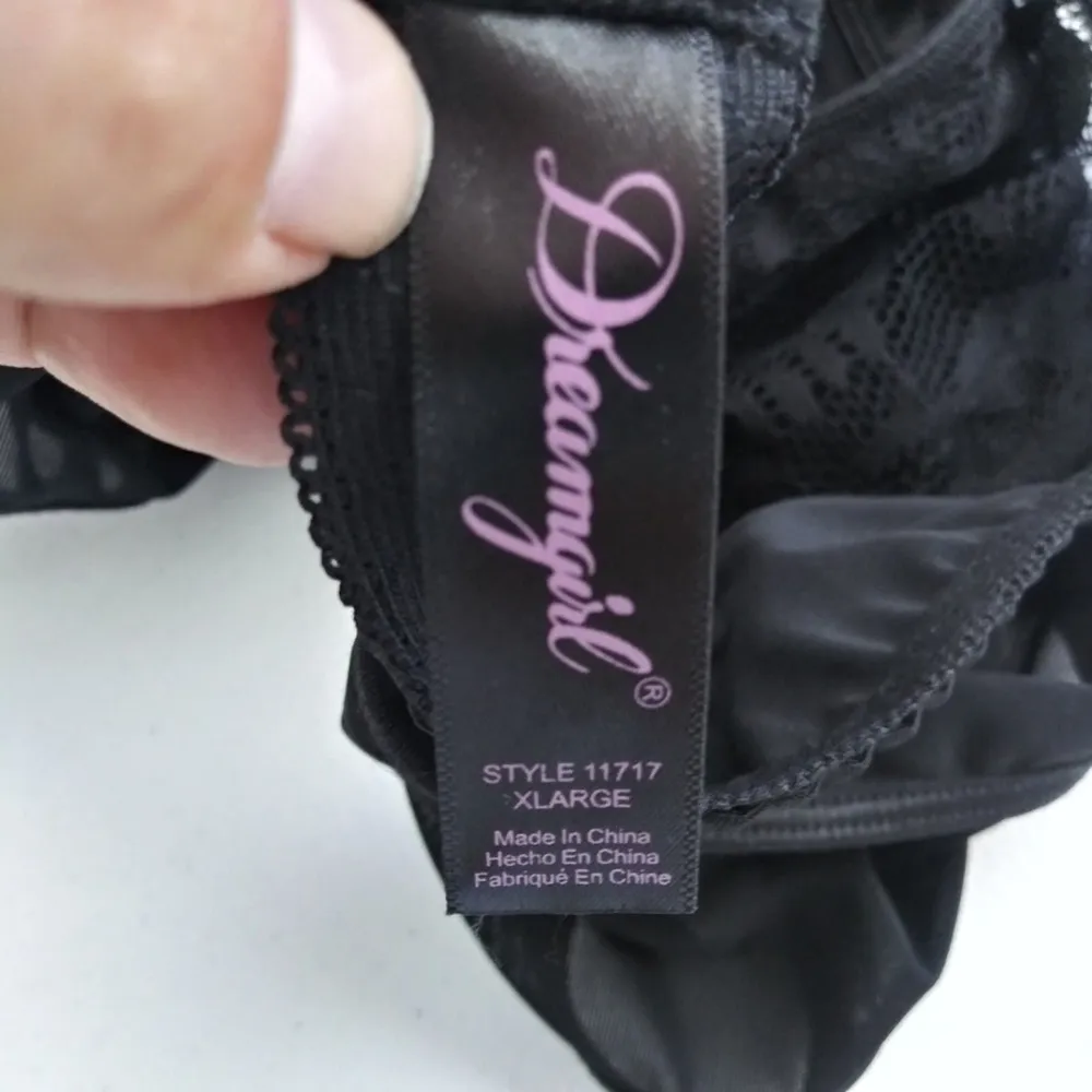 Dreamgirl Black Lace High Neck Bralette Underwire Size XL - Image 7