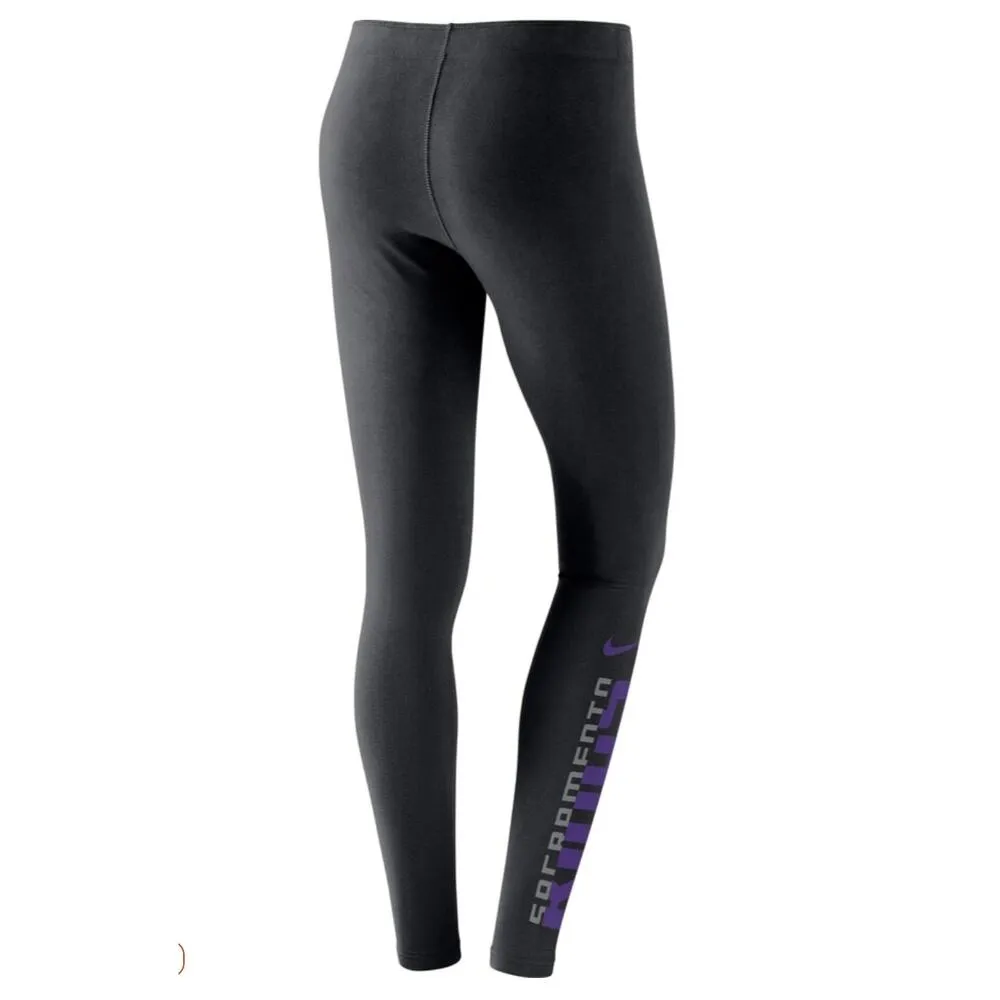 Nike Just do it Women Sacramento Kings Nike Black Leg-A-See Tights Size Large - Image 4
