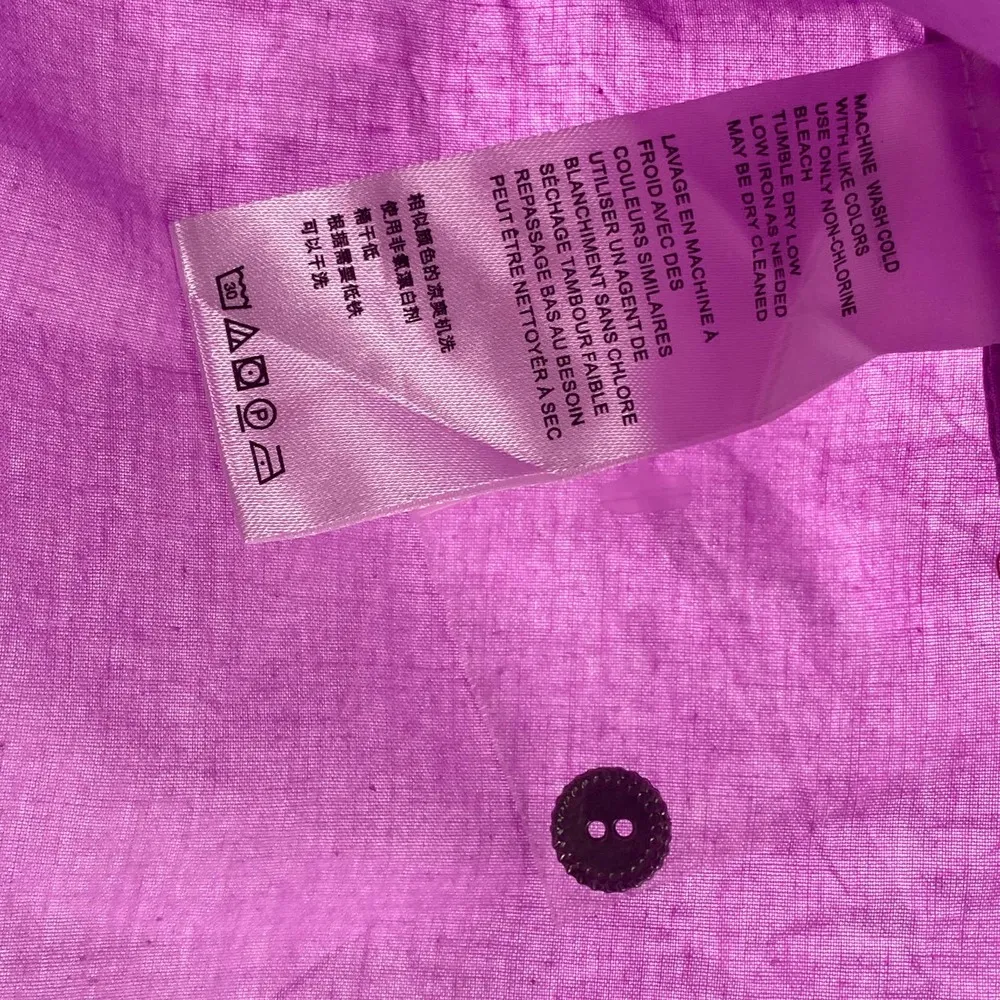 Free People Annie Butterfly Bush Purple Pintuck Pleated Tunic Top Sz Small NWOT - Image 8