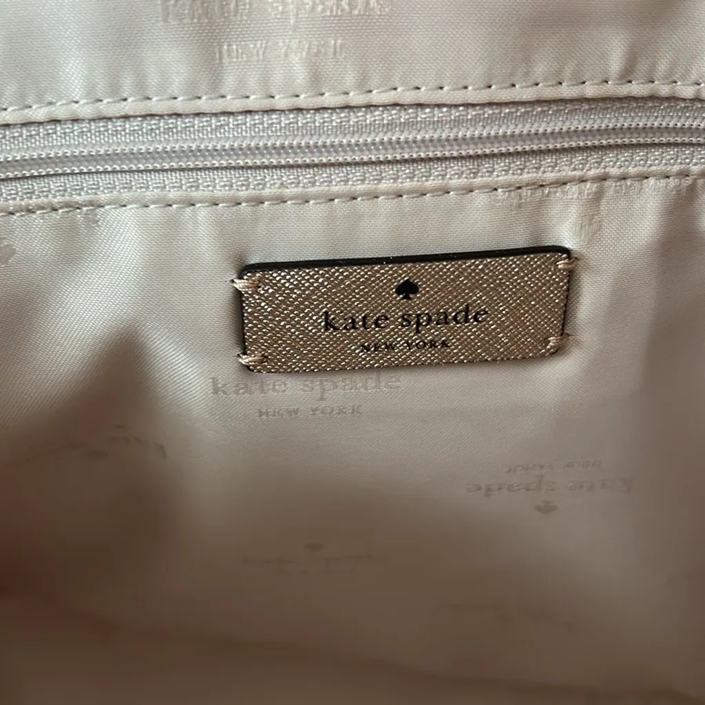 Kate Spade Joeley Glitter Tote Bag Large Rose Gold - Image 6