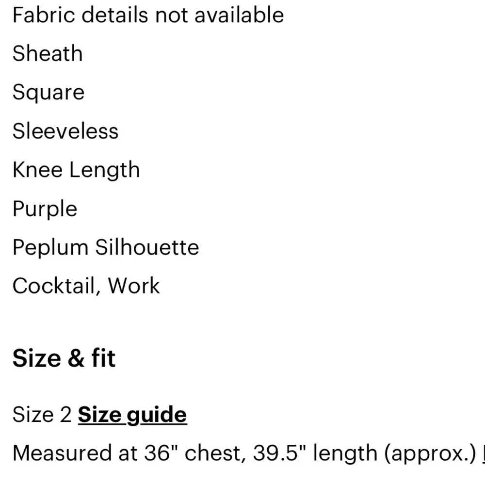 💜 White House black market Lavender Sleeveless Peplum cocktail Dress size 2 - Image 5