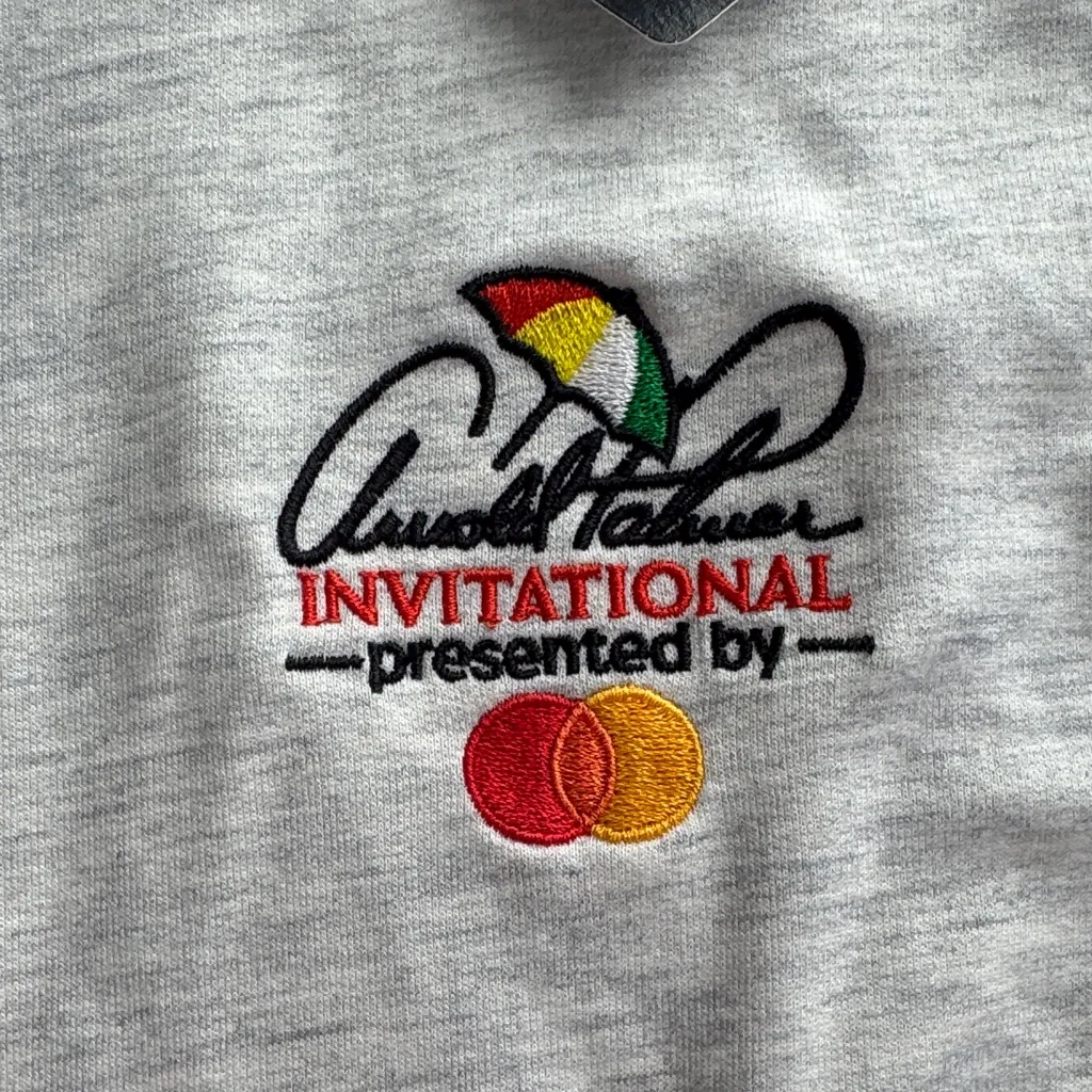 Aleaf USA Gray Crewneck High Low Arnold Palmer International Long Sleeve Tee Size M - Image 3