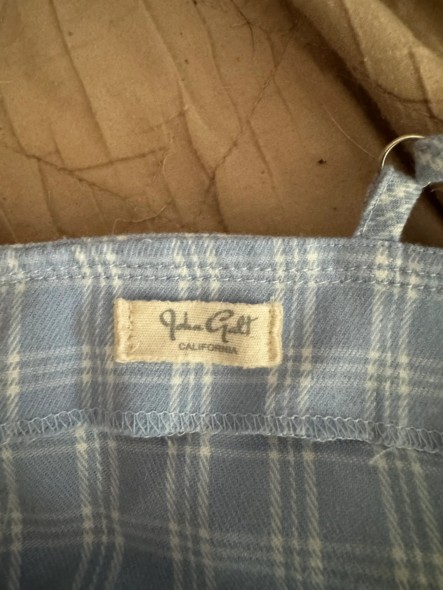 Blue And  White Plaid Dress - Image 2