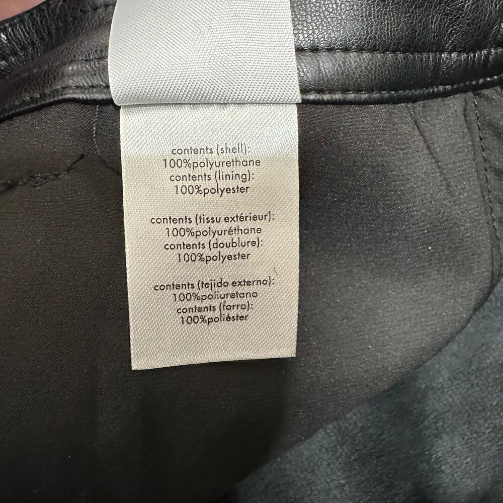 WeWoreWhat Faux Leather Shorts Women's Black Size 24 - Image 6