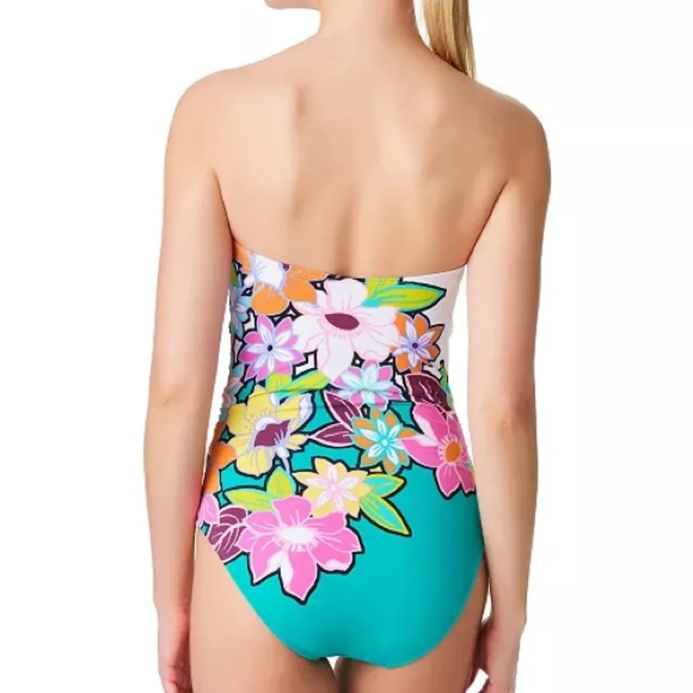 Bleu Rod Beattie Swimsuit Color Crush Shirred One Piece Strapless 8 - Image 2