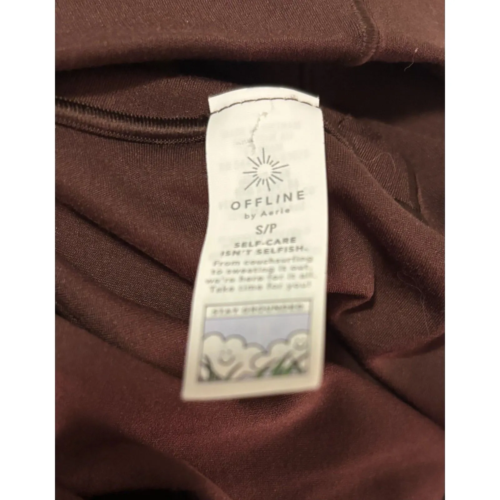 EUC OFFLINE By Aerie Real Me Xtra High Waisted Hold Up! Legging, Maplewood, Sz S Brown - Image 7