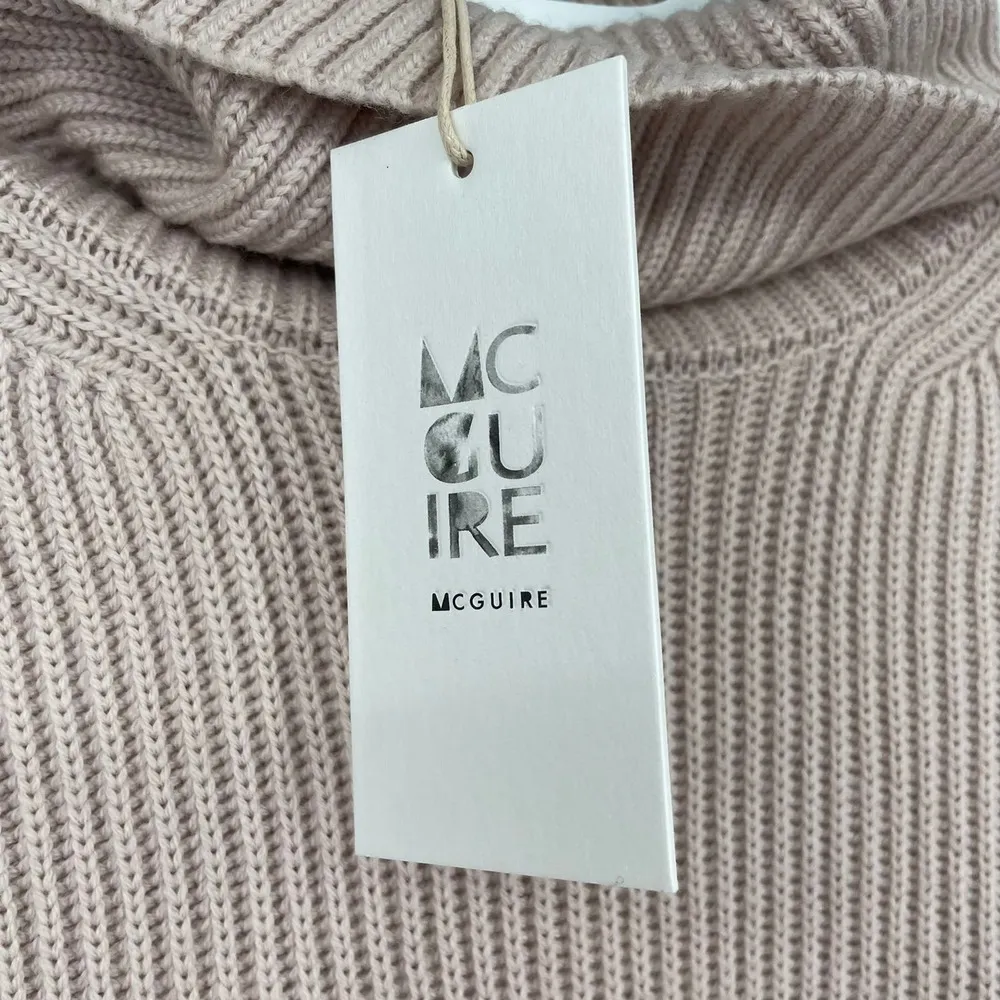 Mcguire Monsieur Tie Side Merino Wool Bell Sleeve Turtleneck Sweater Cream NWT - Image 2
