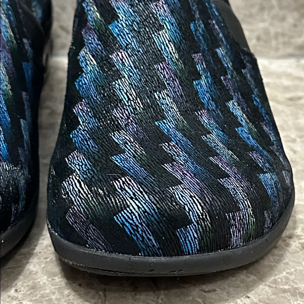 Therafit Annie Blue Diamond Leather Slip Resistant Slip On Clog Size 38 Black - Image 5