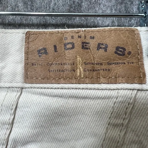 Riders‎ by Lee Vintage 90s Mom Jeans 8P High Waist Tapered Leg Denim Pants Cream - Image 9