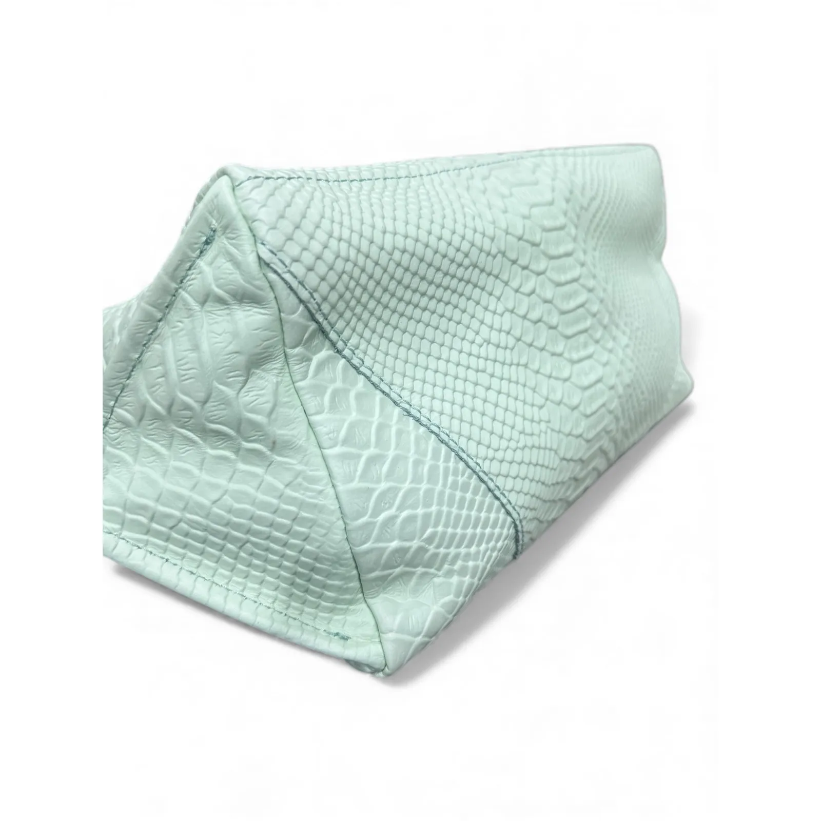 Ampersand As Apostrophe Leather Half Tote – Mint Python (NWT) Green - Image 5