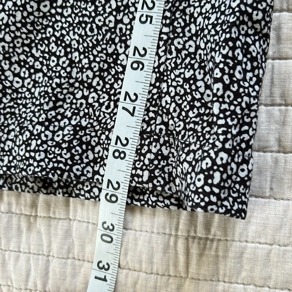 Loft pull on elastic waist, black white animal print wide leg pant XL​​ - Image 12