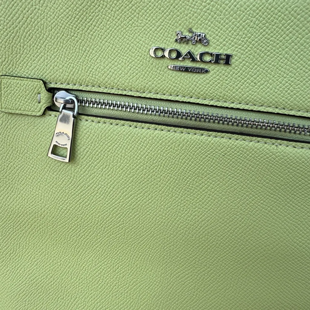 Coach‎ CE871 Mini Rowan File Crossbody Bag Pale Lime Cross Grain Leather J - Image 6