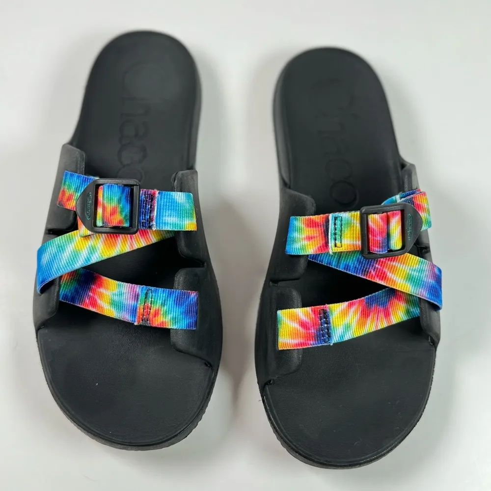 Chaco Chillos Slide Sandal Dark Tie Dye Size K6 Womens 7US - Image 2
