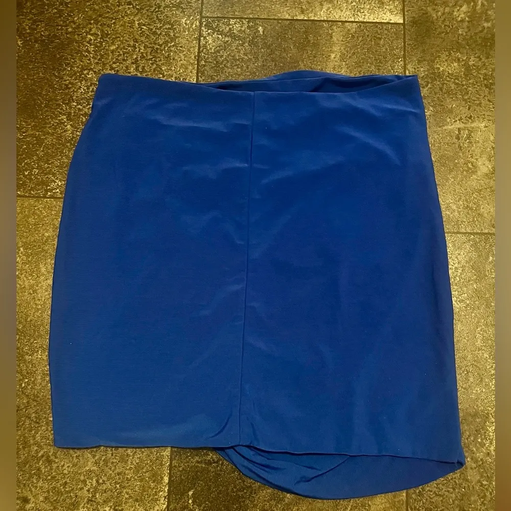 New! Club L London Royal Blue Side Rouched Mini Skirt Size 8 - Image 2