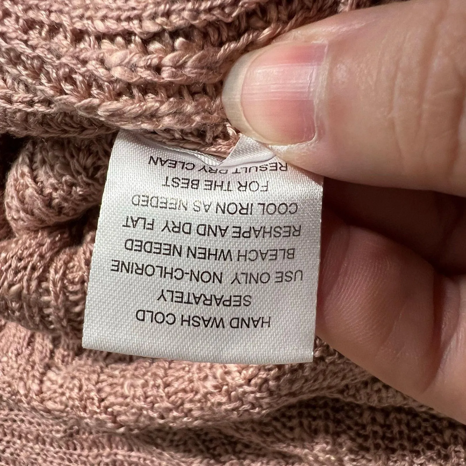 Pink Republic Womens Loose Knit Pullover Sweater Tunic Stretchy Mauve Pink Small - Image 8