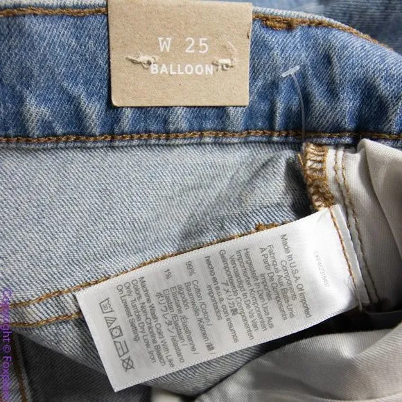 NEW Madewell USA-made Balloon Jeans in‎ Whistler Wash, 25 - Image 15