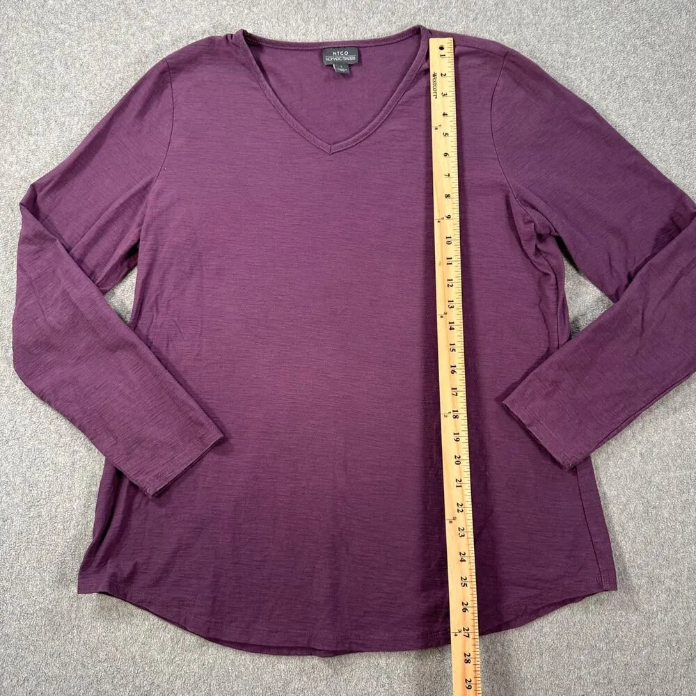 NTCO Nomadic Traders Long Sleeve Shirt Women's Large Purple V - Image 5